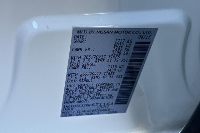 2023 Nissan Frontier Crew Cab PRO-X 4x2