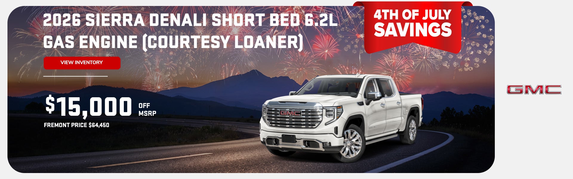 2026 Sierra Denali Short bed 6.2L GAS ENGINE (COURTESY LOANE