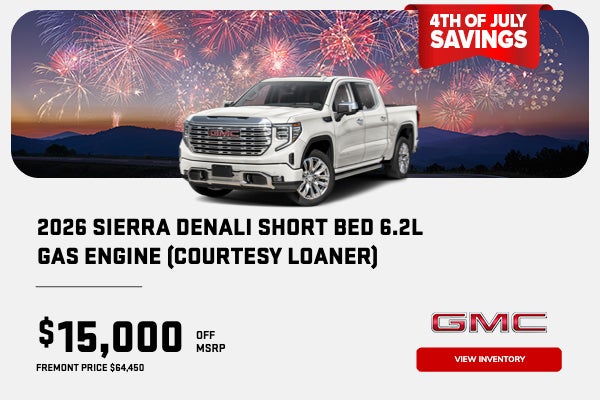 2026 Sierra Denali Short bed 6.2L GAS ENGINE (COURTESY LOANE