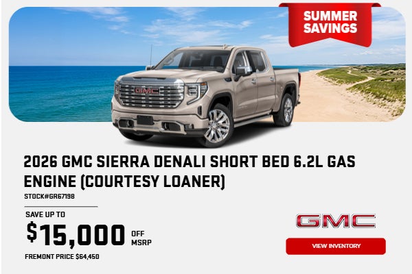 2026 Sierra Denali Short bed 6.2L GAS ENGINE (COURTESY LOANE